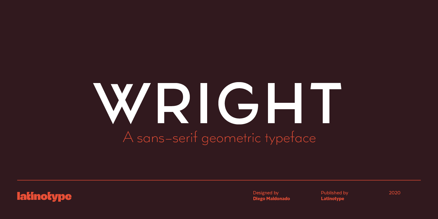Пример шрифта Wright Deco